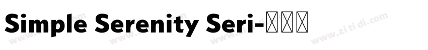 Simple Serenity Seri字体转换